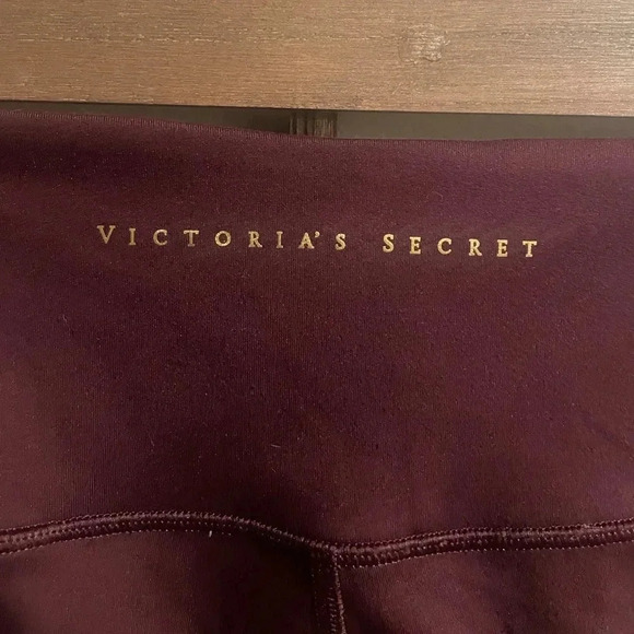 PINK Victoria's Secret athletic leggings bundle burgandy & gray size 6 - Picture 4 of 9